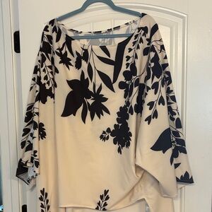Floral Print Poncho Top